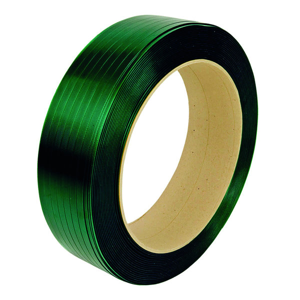 PET - Umreifungsband-Band 910/H / 15,5 mm Kern 406 mm grün geprägt